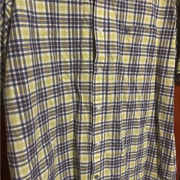 ARIAT Pro Series Men's Green Plaid Short Sleeve Button Down Shirt Size XL - Picture 4 of 6